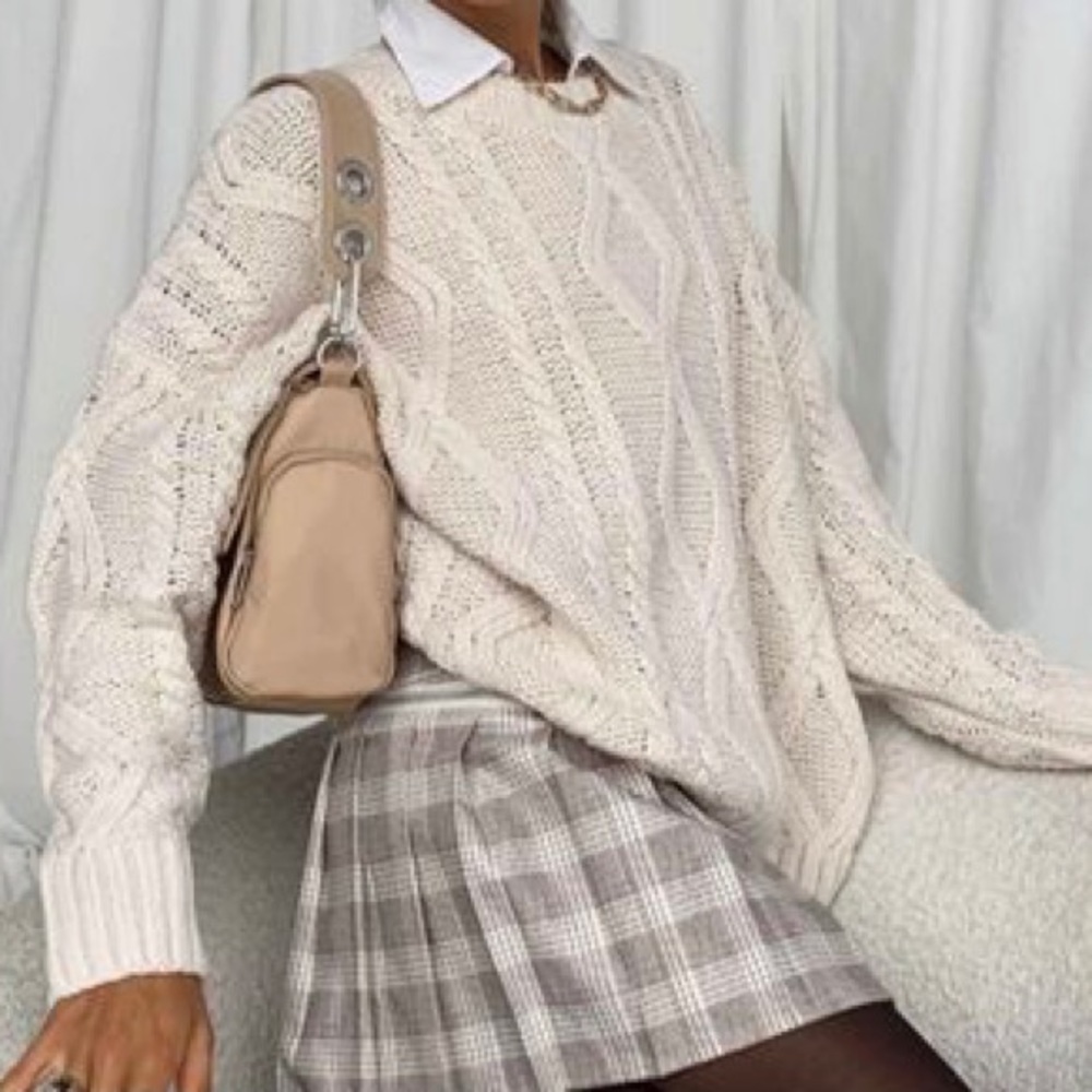 PRINCESS POLLY - ANAYA OVERSIZED SWEATER BEIGE - XS/S